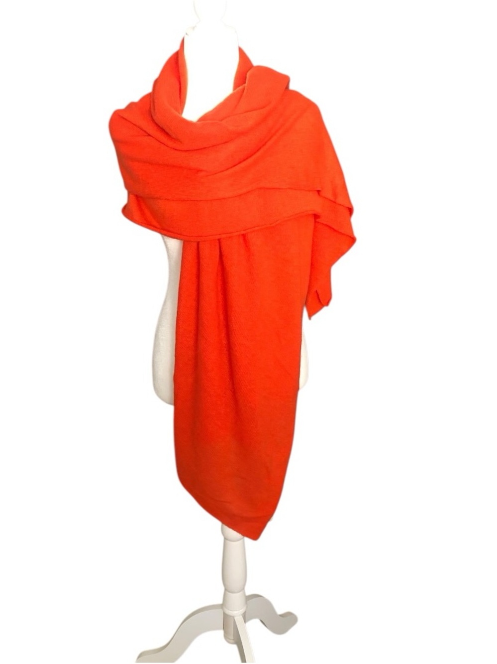 Vibrant Orange Women's Cashmere Wrap NWT by Oats Cashmere